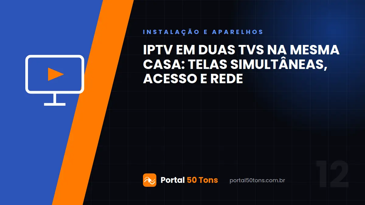 IPTV em duas TVs na mesma casa: telas simultâneas, acesso e rede