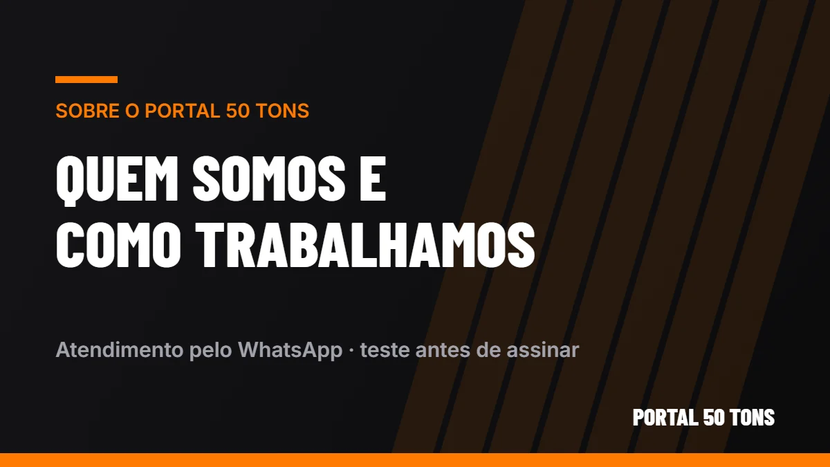 Sobre o Portal 50 Tons: quem somos e como trabalhamos
